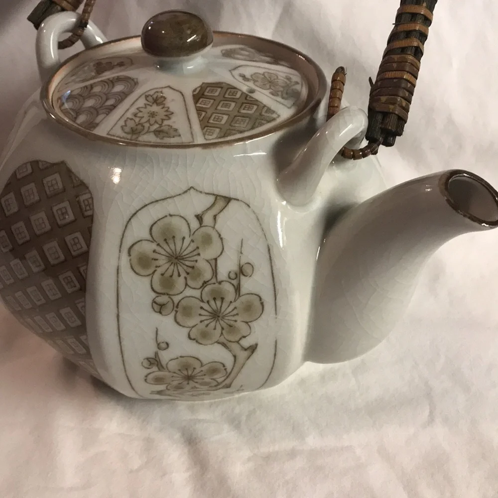 Vintage Ceramic Otagiri (OMC) Japan Brown Blossoms Tea Set